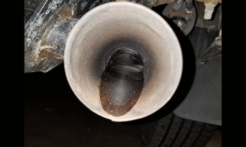Engine won't run with frozen water in muffler